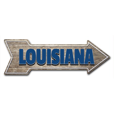 Signmission Louisiana Arrow Decal Funny Home Decor 24in Wide D-A-8-999767
